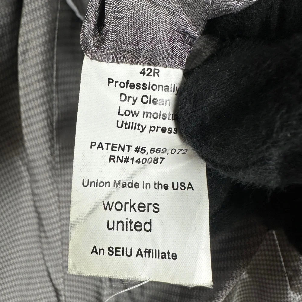 Hart Schaffner Marx Blazer Men Sport Coat Two Button USA 42R Navy Blue Old Money